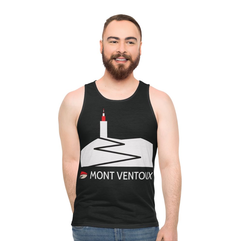 Unisex cycling tank top with Mont Ventoux design - men