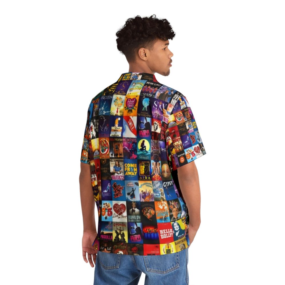 Broadway Theater Hawaiian Shirt with New York City and Musical Theater Motifs - People Back