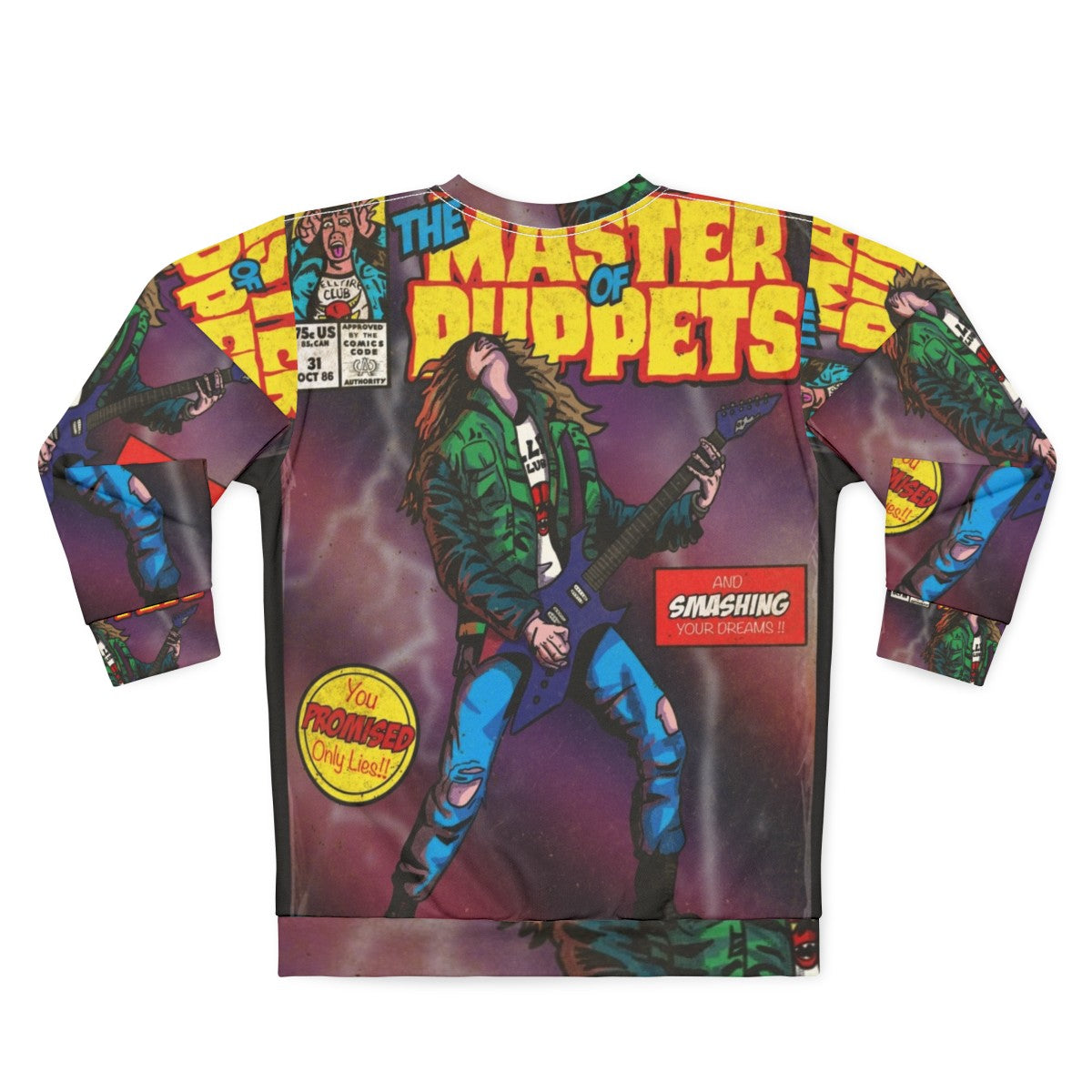 Stranger Things Eddie Munson "Master of Puppets" Sweatshirt - Back