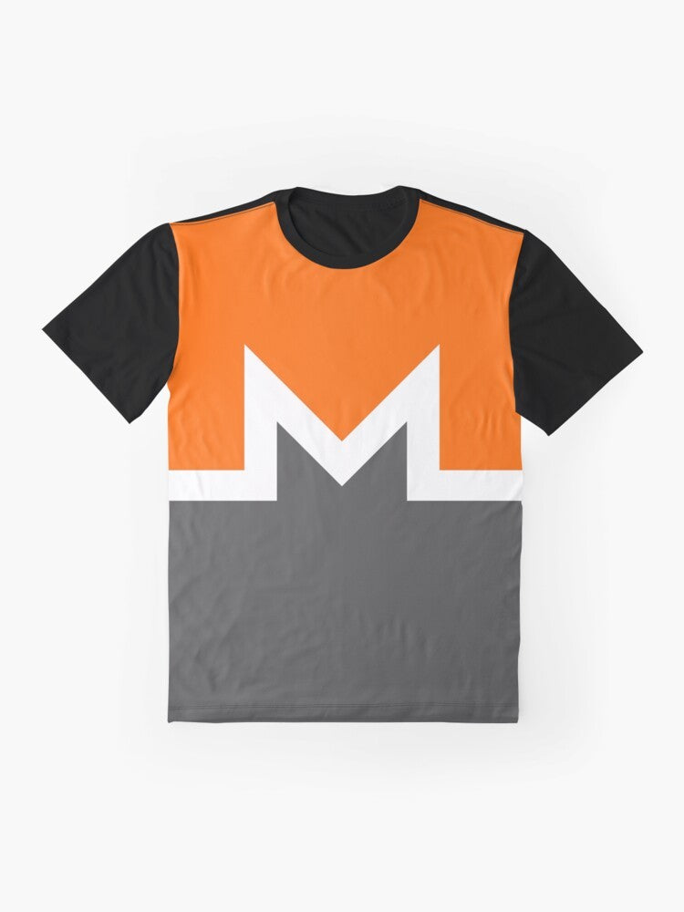 Monero cryptocurrency privacy secure anonymous graphic t-shirt design - Flat lay