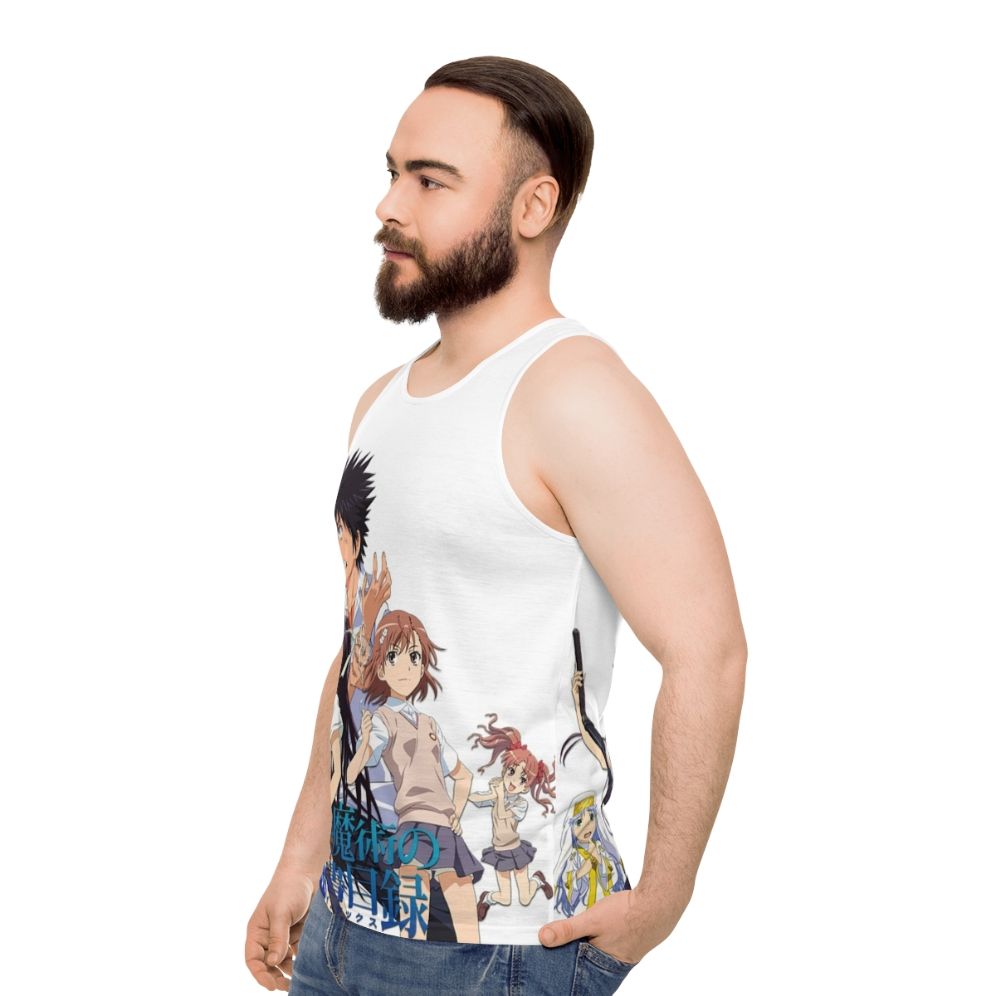 Anime Magic Index Unisex Tank Top - men side