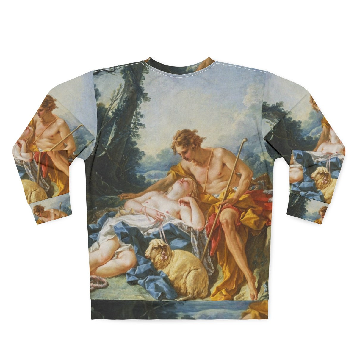 Francois Boucher Daphnis and Chloe Classic Literature Sweatshirt - Back