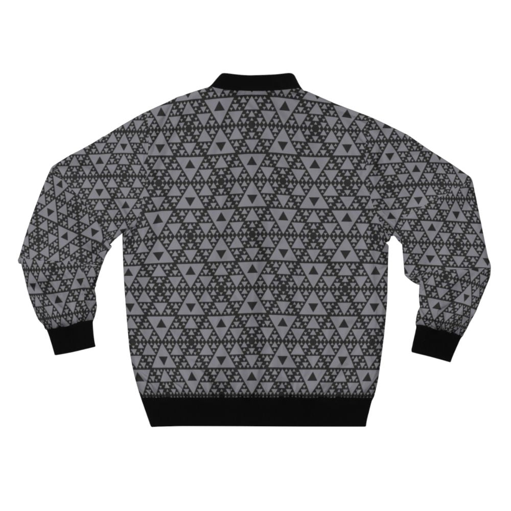 Mocap triangle pattern bomber jacket with repeating geometric design - Back