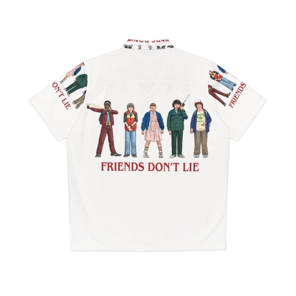 Friends Don't Lie 80s Hawaiian Shirt - Stranger Things Inspired Retro Clothing - Back