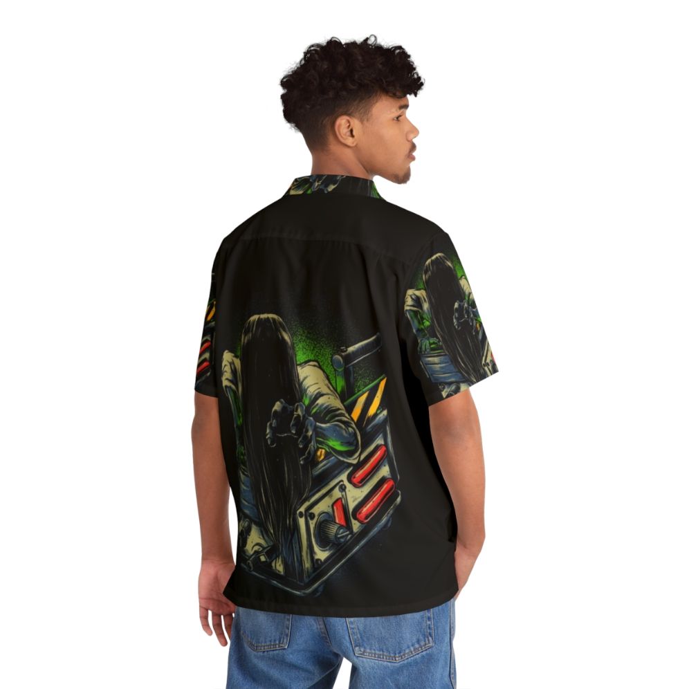 Haunting Hawaiian shirt featuring a ghost design - People Back