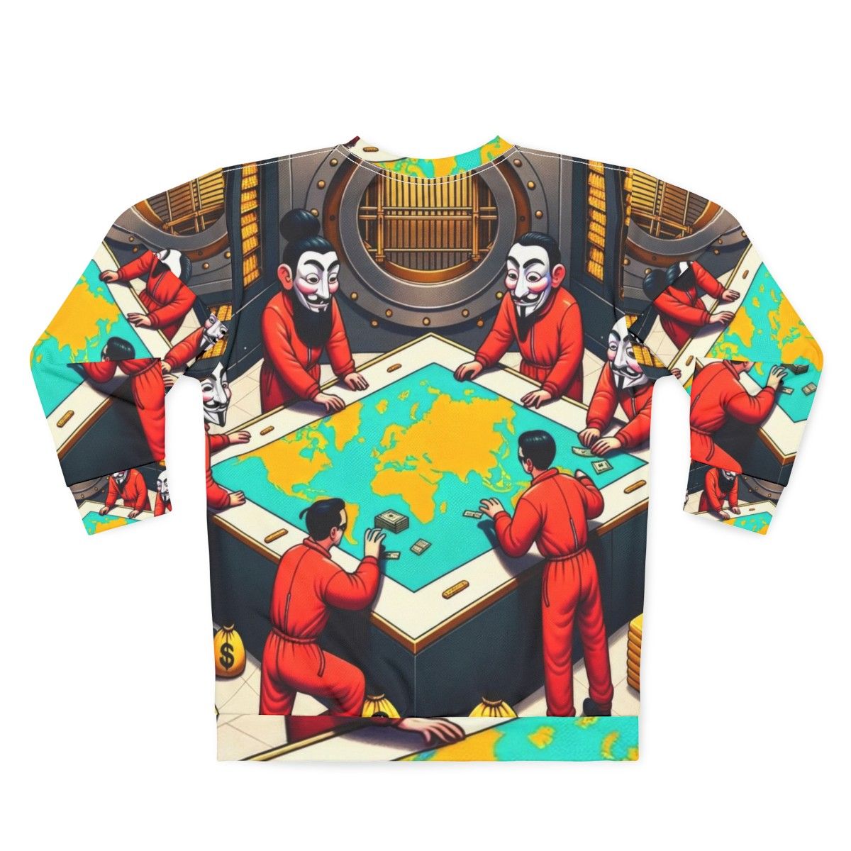 Money Heist The Plan Sweatshirt with Dali Mask Design - Back