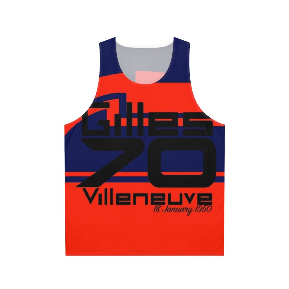 Gilles Villeneuve Ferrari Formula One Tribute Unisex Tank Top