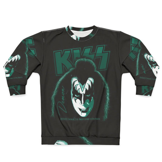 Demon Kiss Rock Band Sweatshirt with Kiss Fan Art Design