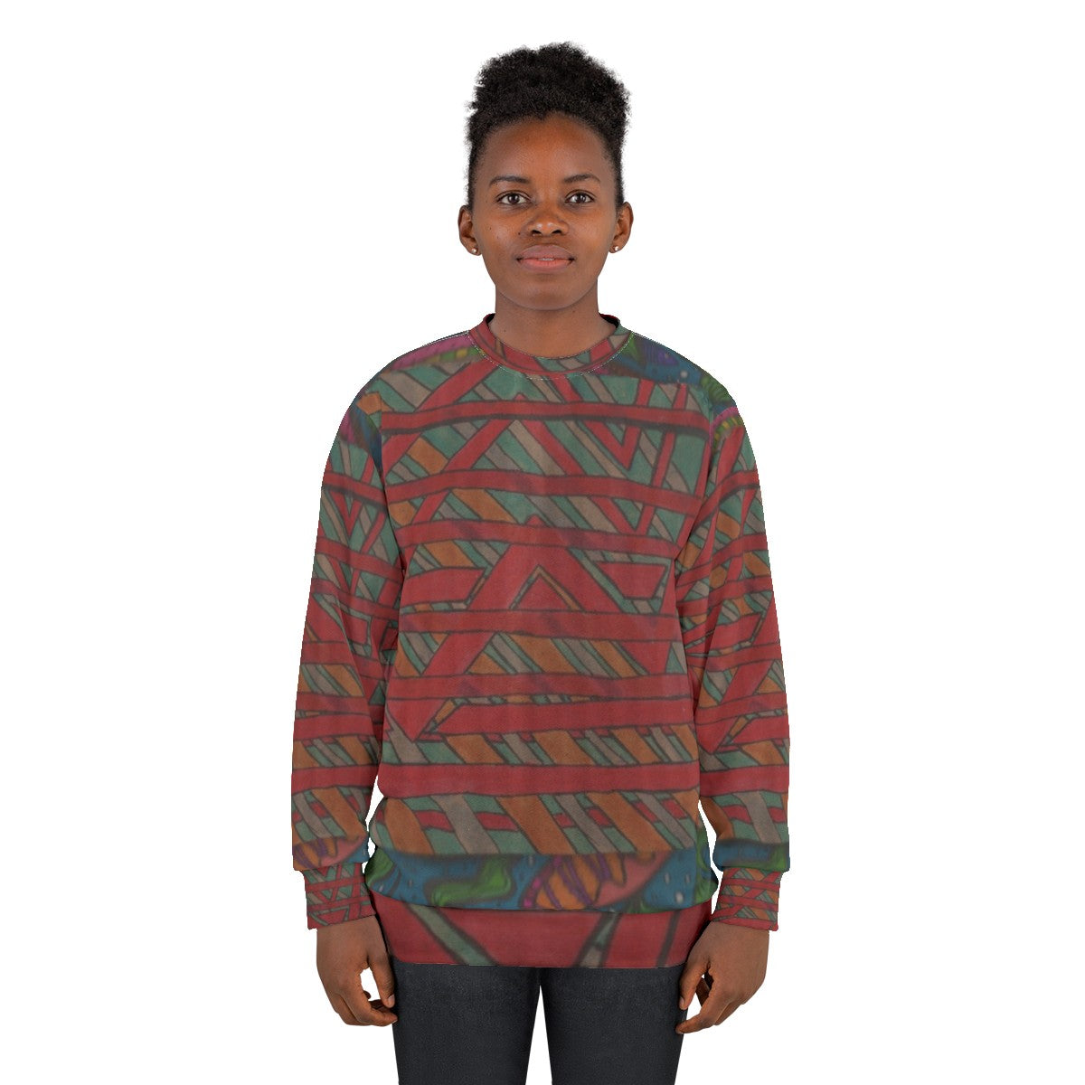 Not Smooth Jazz' graphic sweatshirt with abstract, experimental design - women