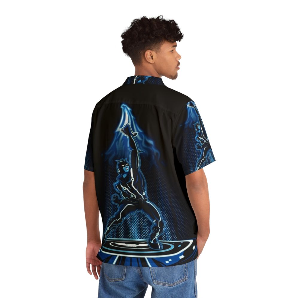 Faltron Hawaiian Shirt with Tron Legacy Inspired Design - People Back