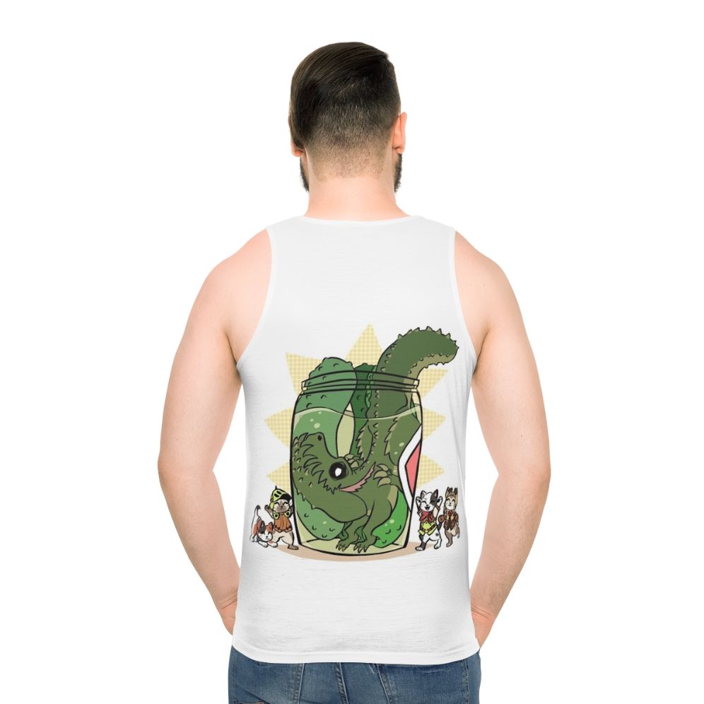 Pickle Monster Unisex Tank Top - men back