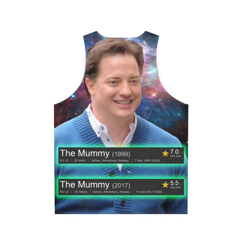 Unisex "The Mummy" inspired tank top featuring Brendan Fraser's face - Back