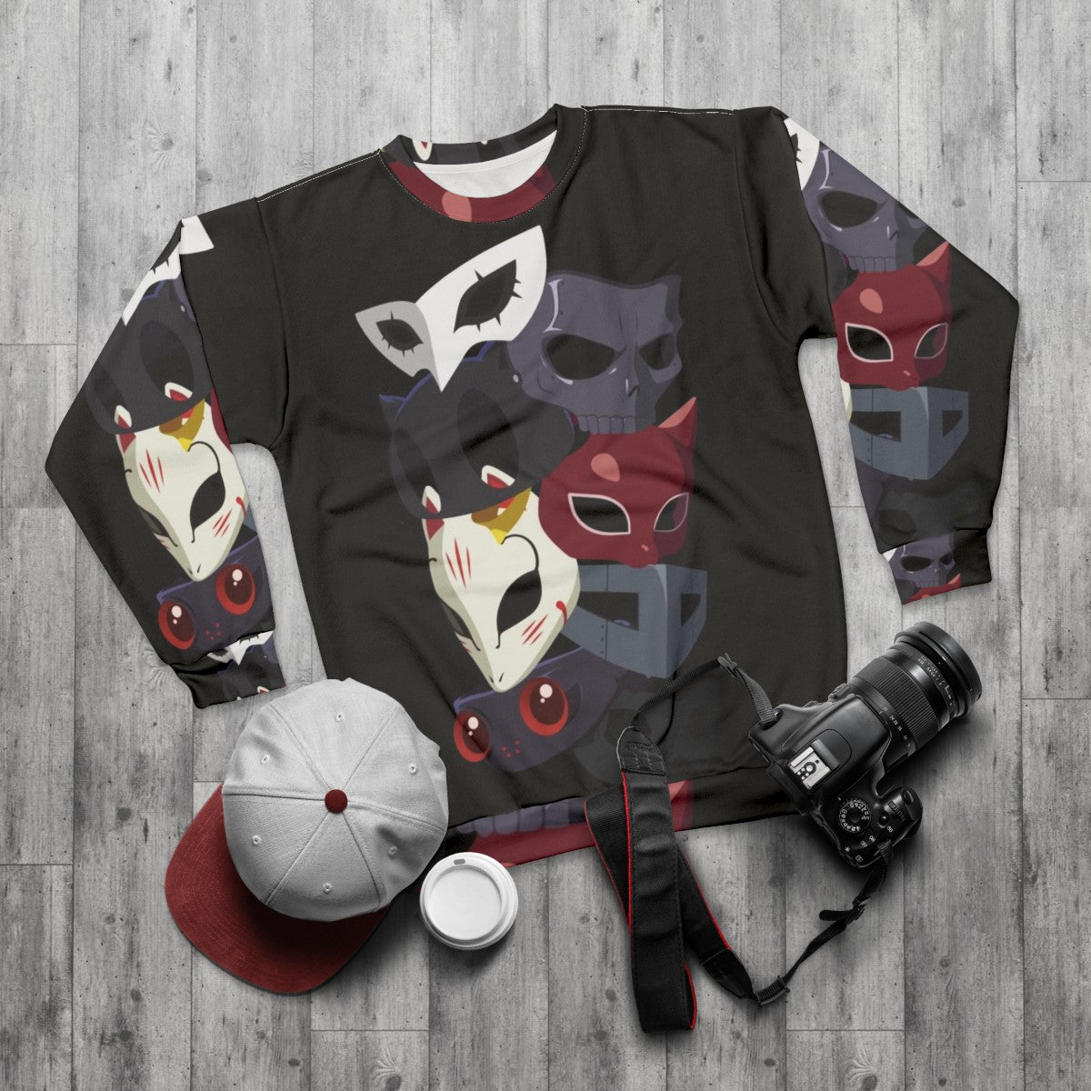 Persona 5 Phantom Thieves Joker Sweatshirt - flat lay