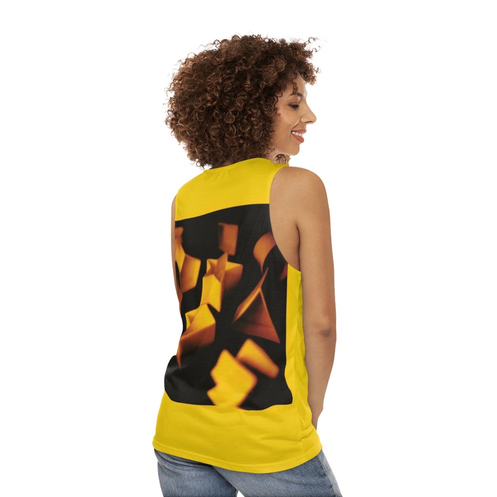 1983 Unisex Tank Top with Genesis Rock Band Artwork - women back