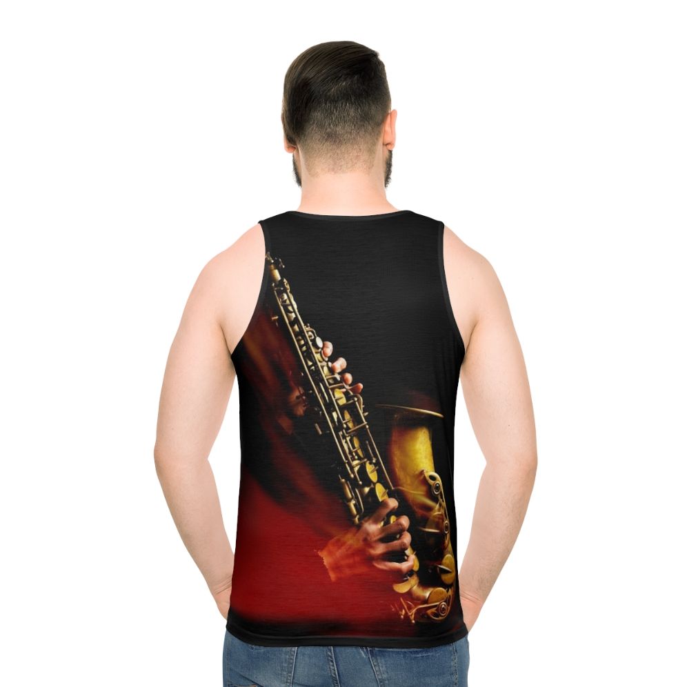 Saxophone Alto Unisex Tank Top - men back