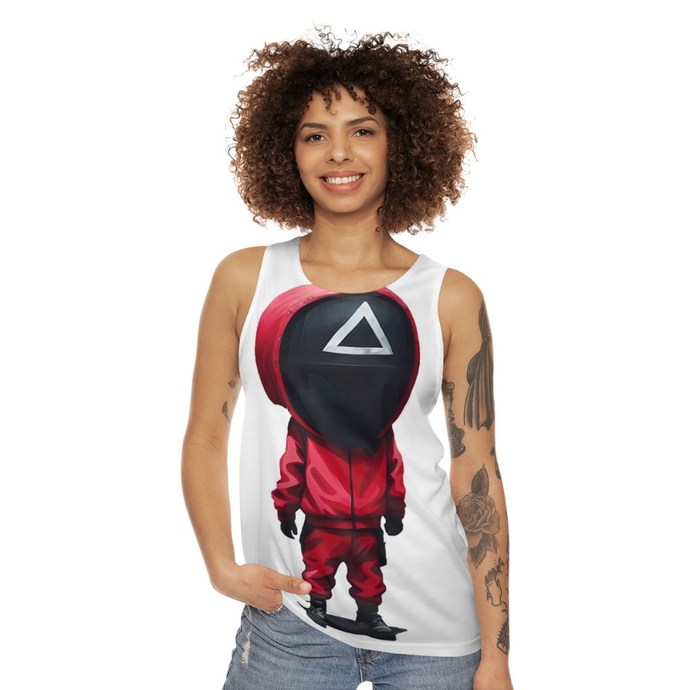 Squid Game Soldier Design Unisex Tank Top - women