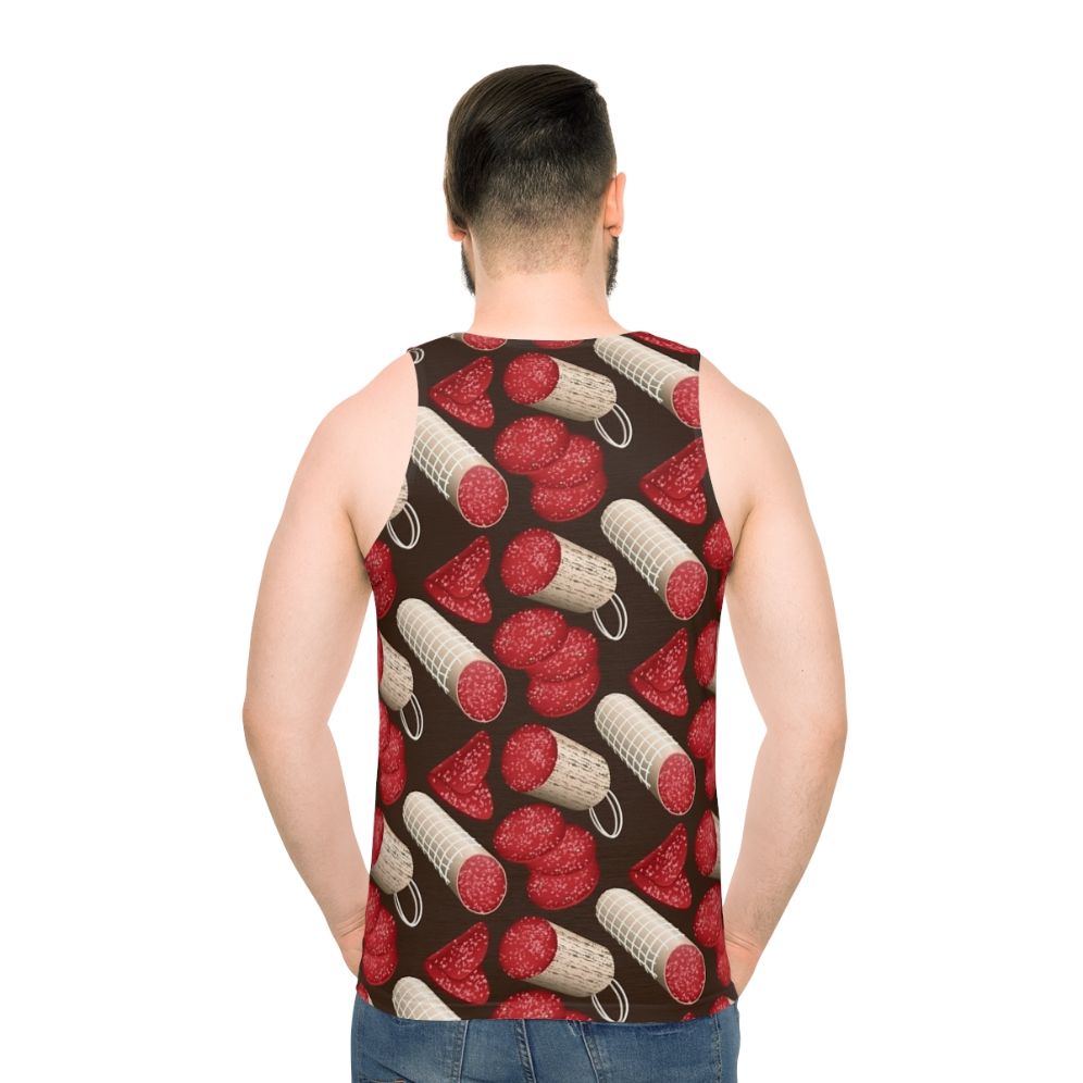 Salami time unisex tank top - men back