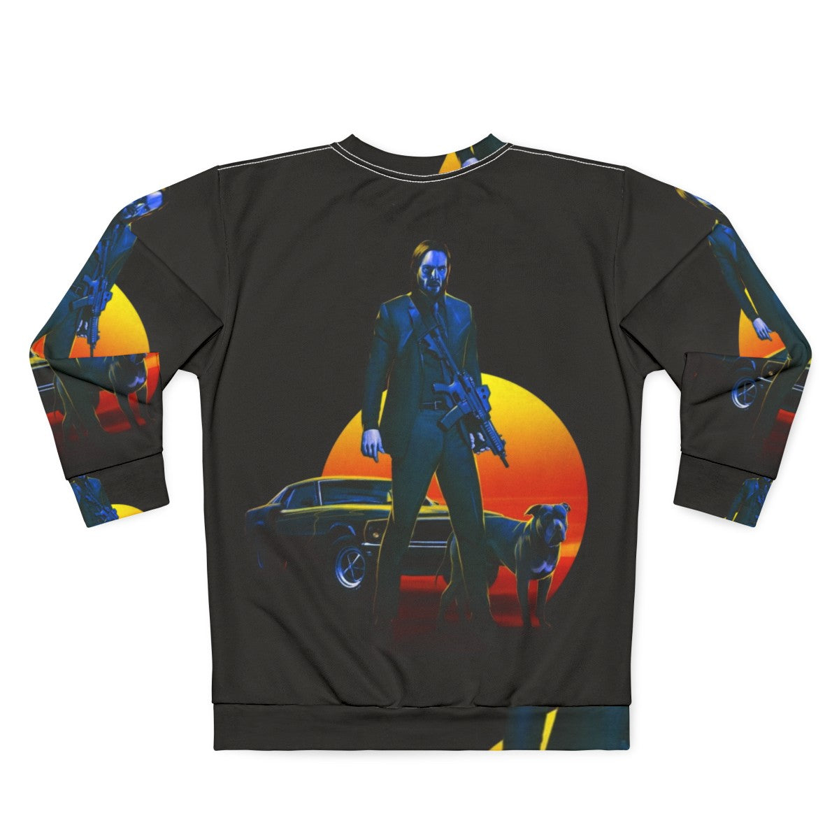 Baba Yaga inspired sweatshirt with John Wick design - Back