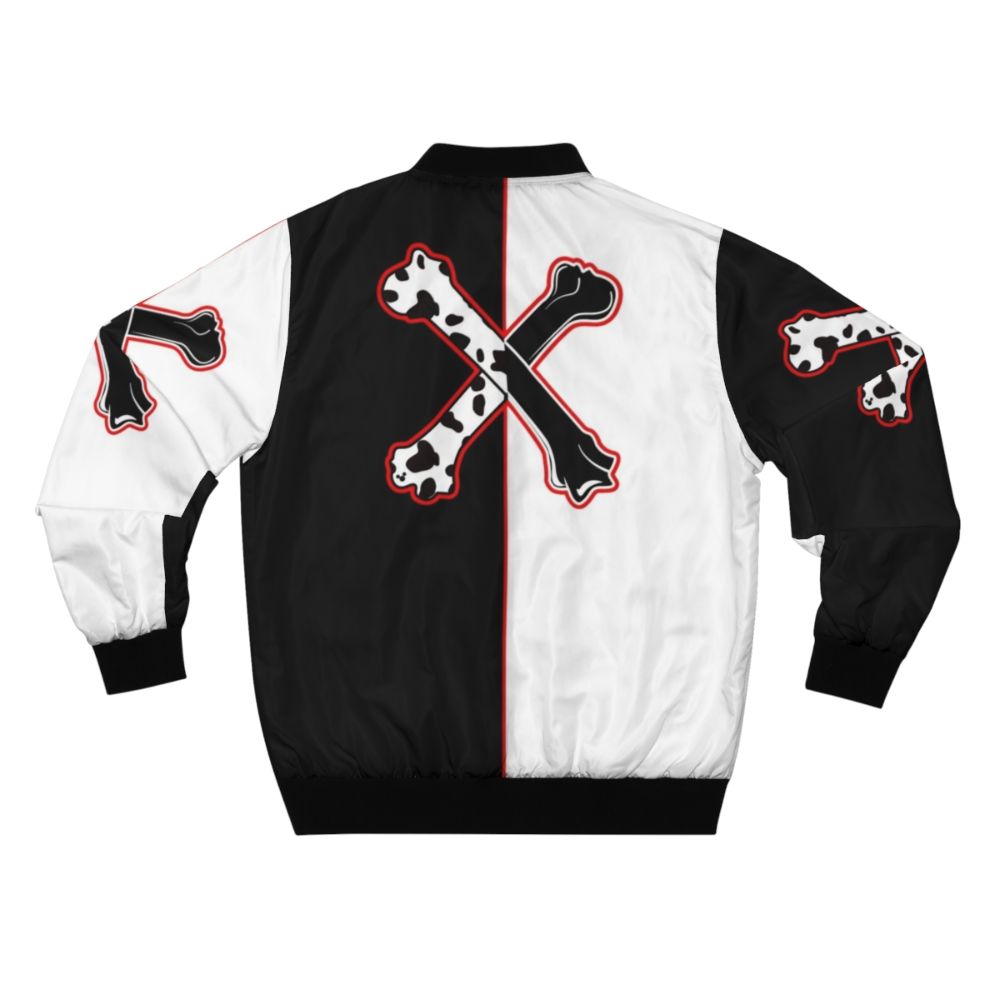 Dalmatian and cross bones patterned bomber jacket for Disney Descendants fans - Back