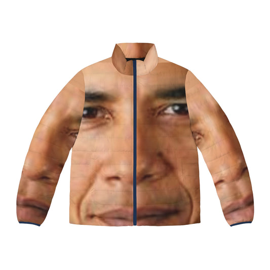 Obama Face Puffer Jacket with Saveg Design