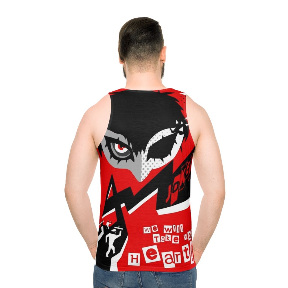 Persona 5 Joker "Take Your Heart" Unisex Tank Top - men back