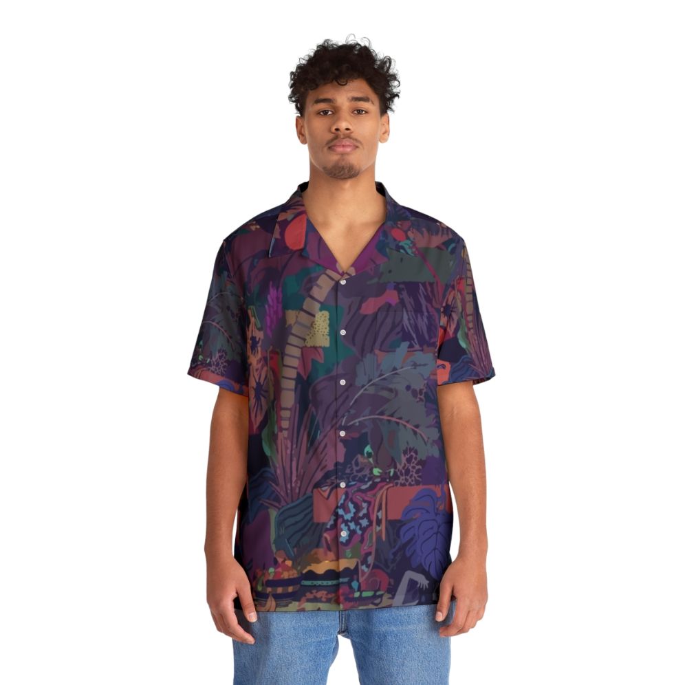 Vibrant Hawaiian shirt with Zaba album art graphic by Glass Animals - People Front