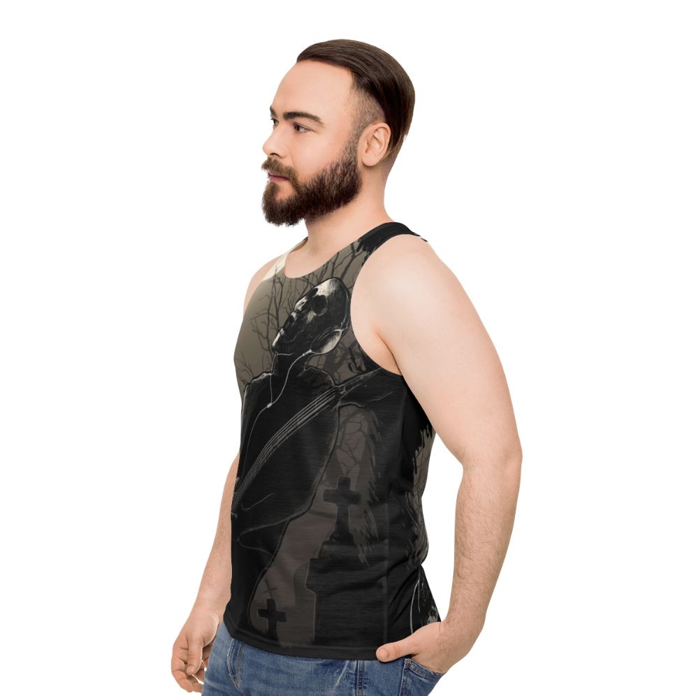 Midnight Rock Unisex Guitar Skull Tank Top - men side