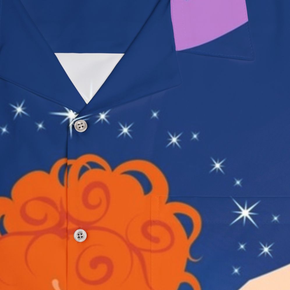 Endora Hawaiian Shirt with Bewitched Witch Design - Detail