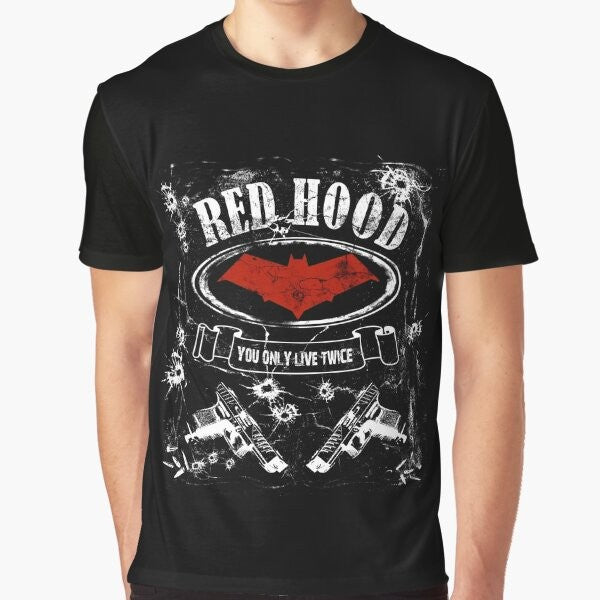 Red Hood Whiskey Style Graphic T-Shirt