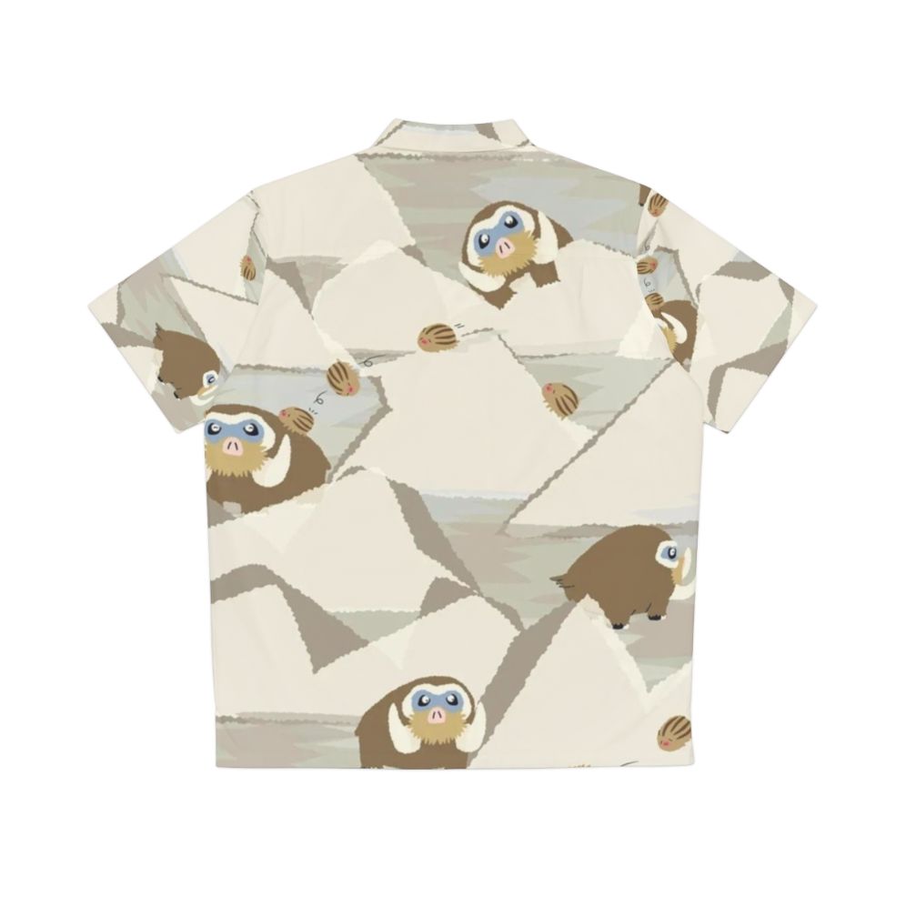 Mamoswine anime inspired hawaiian shirt with elephant design - Back