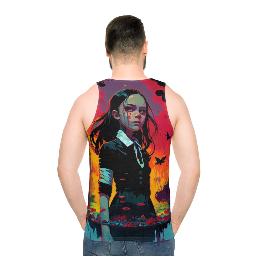 Wednesday Addams Unisex Tank Top - men back