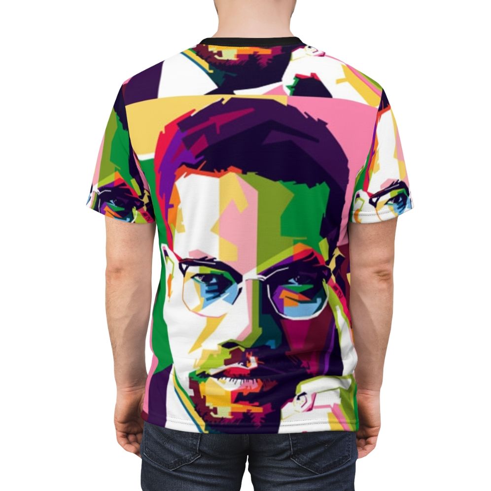 Empowering African American Heritage T-shirt with Malcolm X Tribute Design - men back