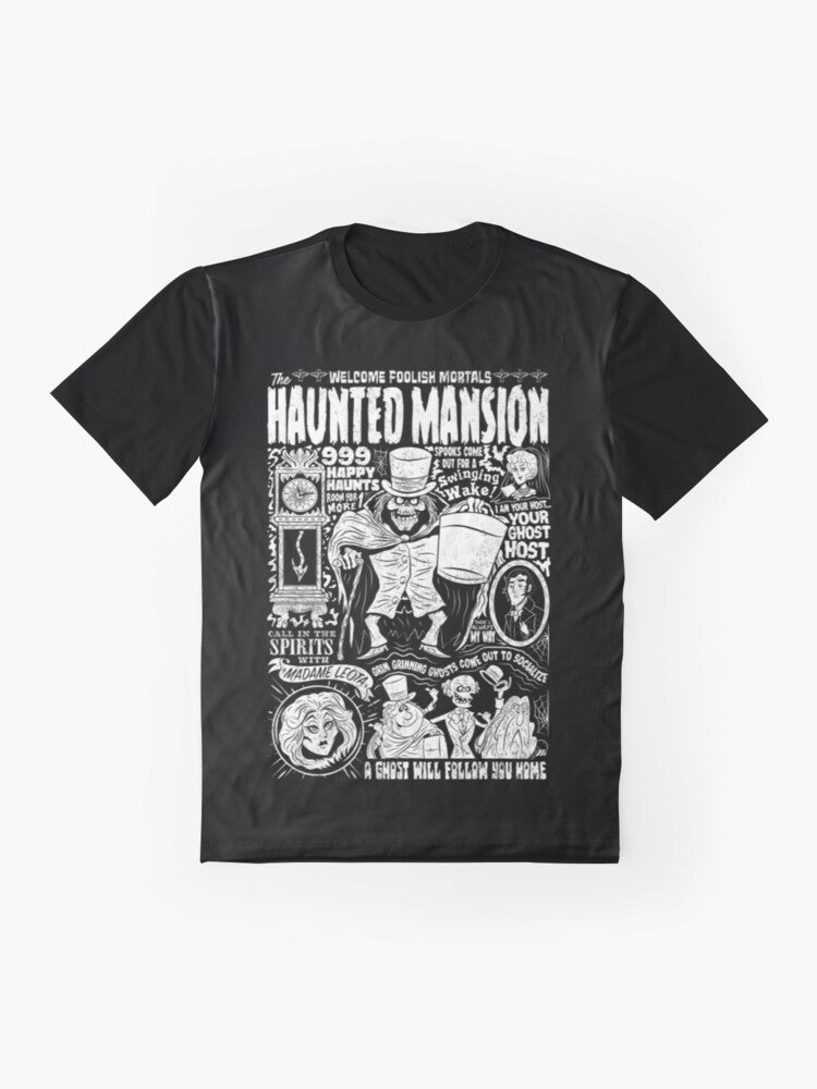 Haunted Mansion t-shirt featuring a spooky graphic design of a haunted house - Flat lay