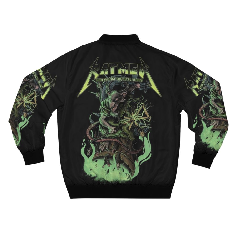 Warhammer Skaven Bomber Jacket with metal skull and furry details - Back