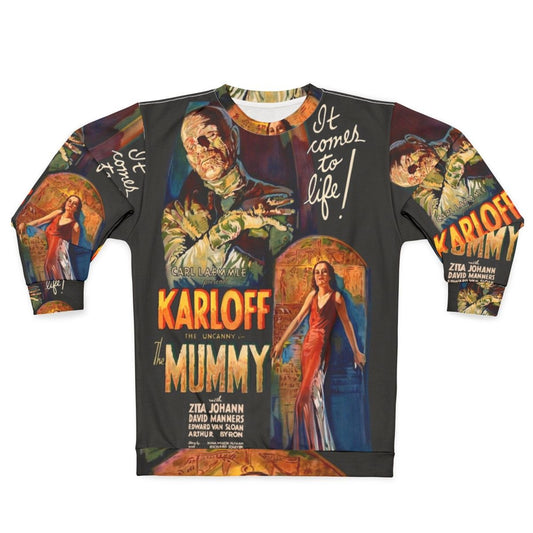 Vintage The Mummy Horror Movie Poster Sweatshirt