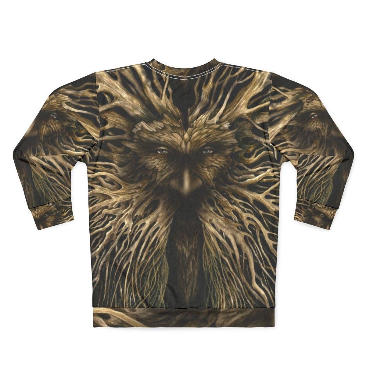 Lord of the Greenwood nature themed sweatshirt with leaf pattern design - Back