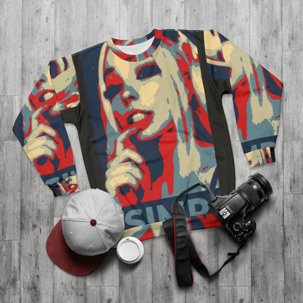 Belle Delphine Simp Punk Sweatshirt - flat lay