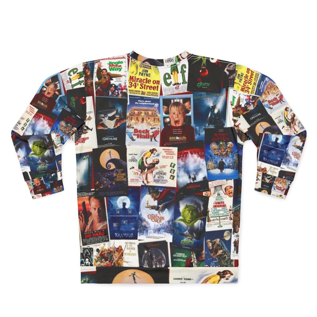 Movie Collage Christmas Sweatshirt - Back