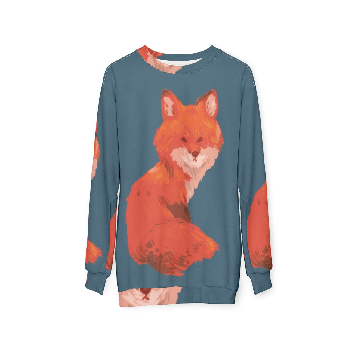 Red Fox Painted Sweatshirt - hanging