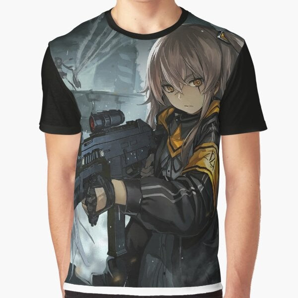 Girls Frontline Squad 404 Graphic T-Shirt featuring characters from the anime series