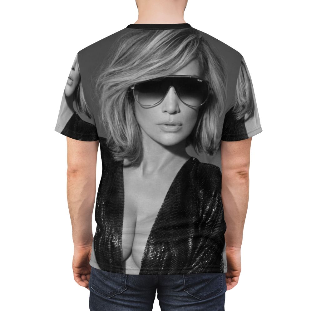 A stylish graphic tee featuring a high-quality image of actress Jennifer Lopez - men back