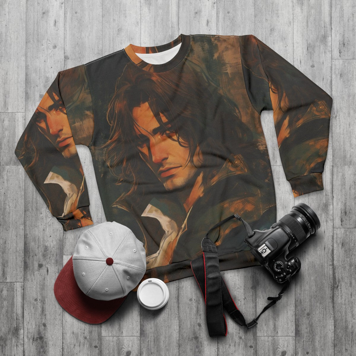 Trevor Belmont Castlevania Sweatshirt - flat lay