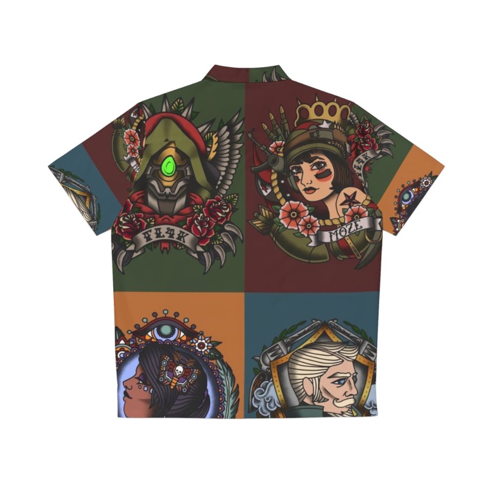 Borderlands 3 Tattoo Style Hawaiian Shirt - Back