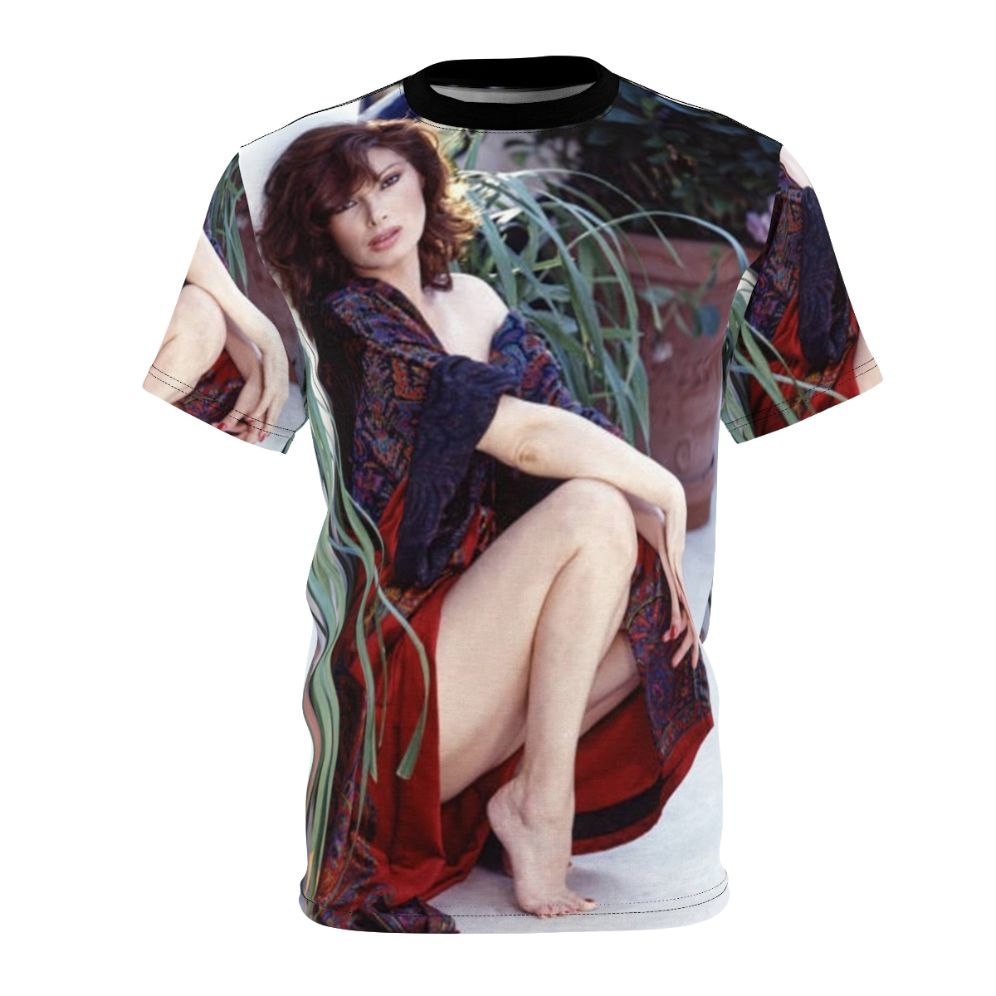 Vintage t-shirt featuring iconic Italian actress Edwige Fenech, a classic Hollywood movie star