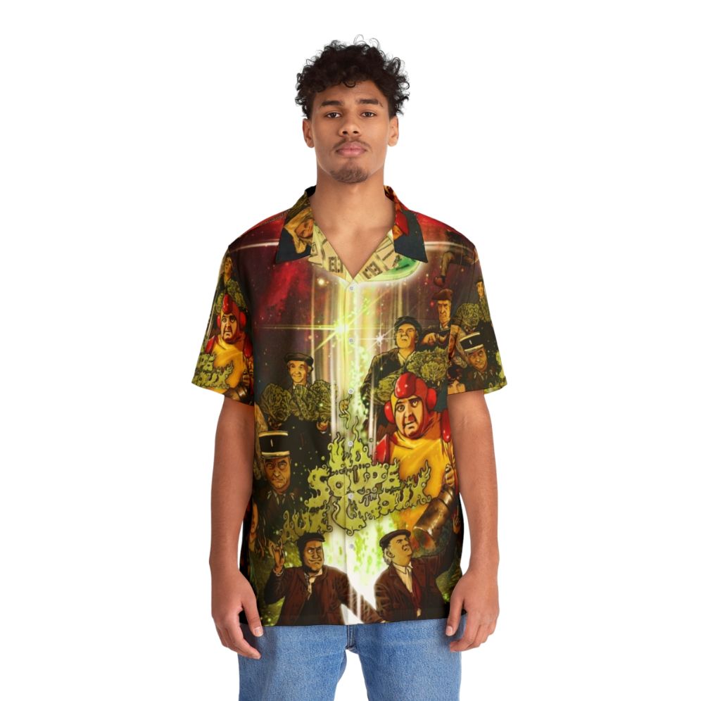 Cabbage Soup Hawaiian Shirt with Tropical Print and Sci-Fi Elements - People Front