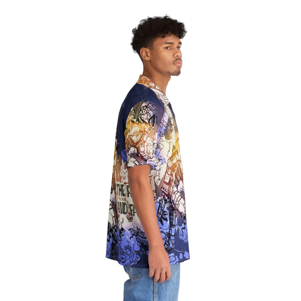 Cyberpunk Hawaiian Shirt featuring Sanctuary Moon and Murderbot Diaries characters - People Pight