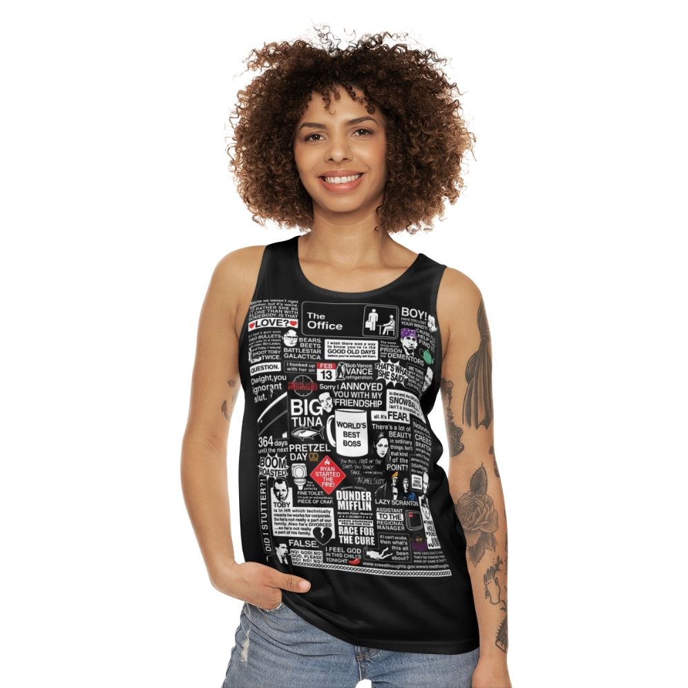 The Office TV Show Quotes Unisex Tank Top - women