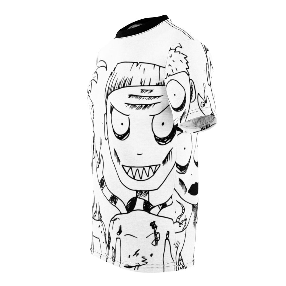 Die Antwoord-inspired AOP t-shirt with Yolandi and Ninja graphic - men left