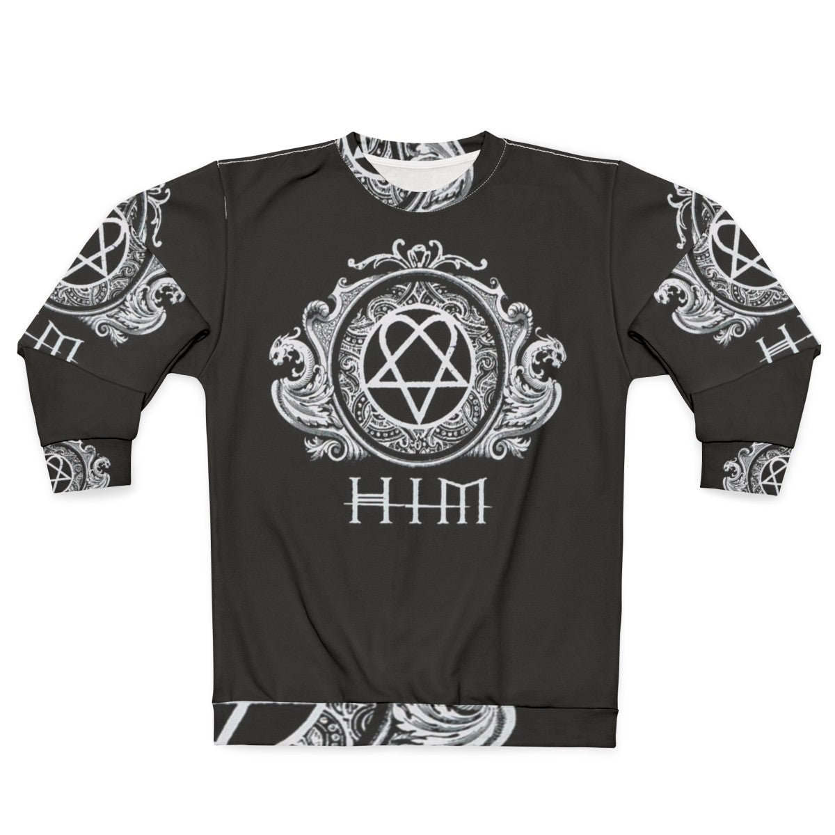 HIM band sweatshirt featuring the iconic heartagram logo