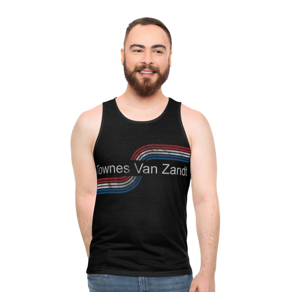 Vintage Townes Van Zandt Biker Tank Top - men